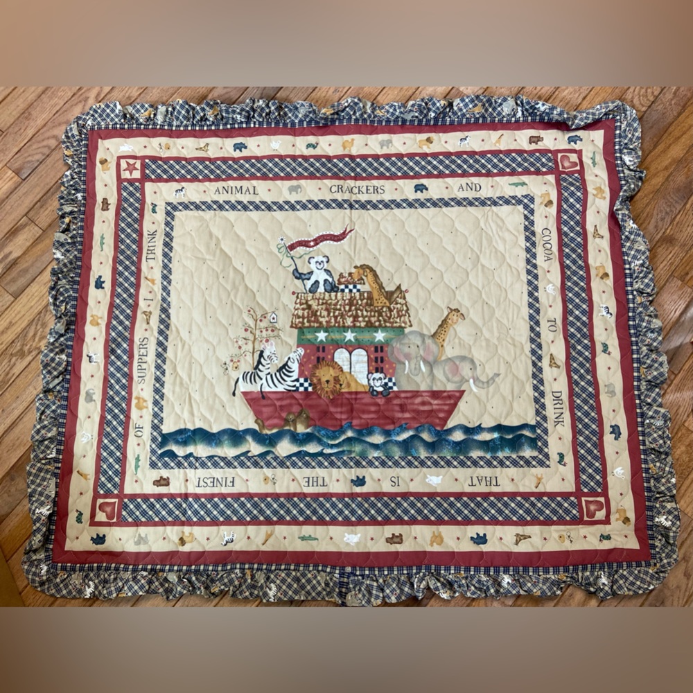 Noah’s Ark crib quilt
